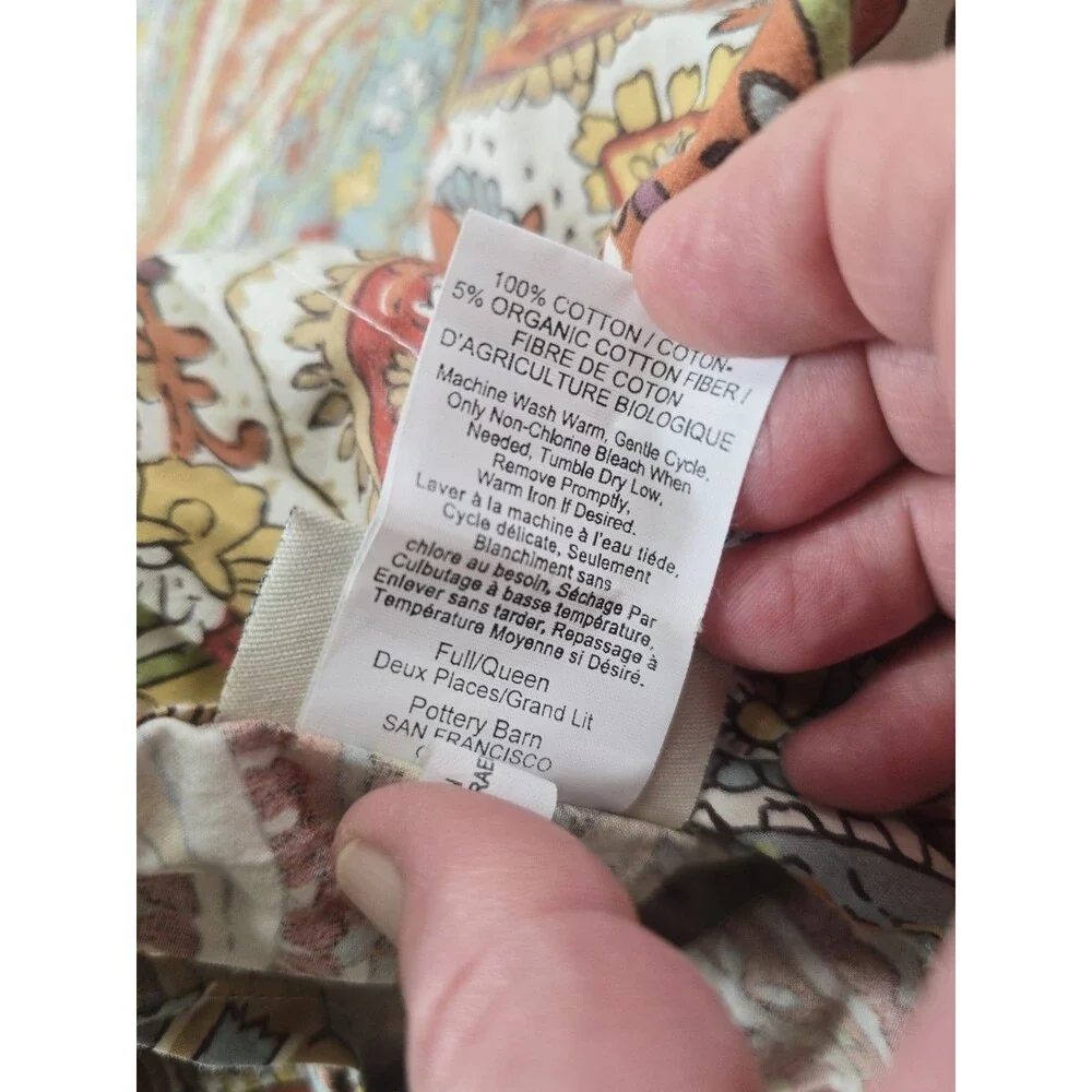 Pottery Barn Harper Paisley Full Queen Duvet Cover and Pillow Cover/Shams